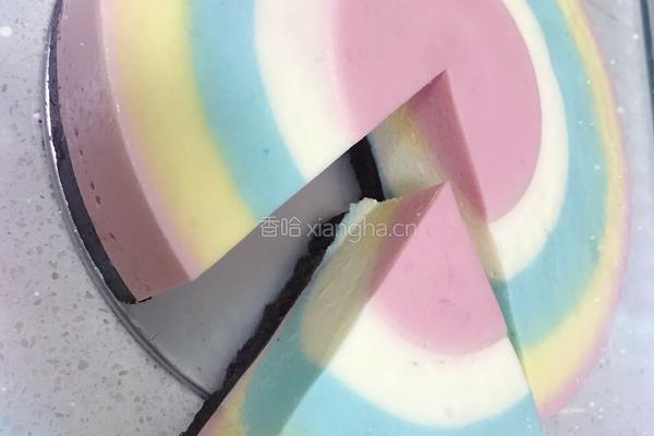 彩虹奶酪慕斯蛋糕的做法图解18