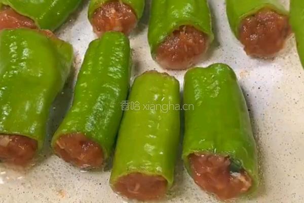 虎皮青椒酿肉的做法图解5