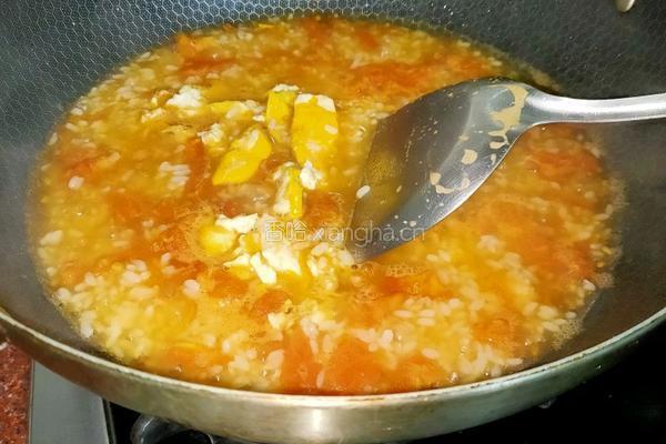 剩米饭新吃法 番茄鸡蛋烩饭的做法图解8