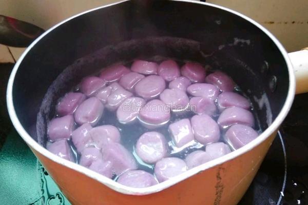 芒果紫薯奶香芋圆的做法图解7