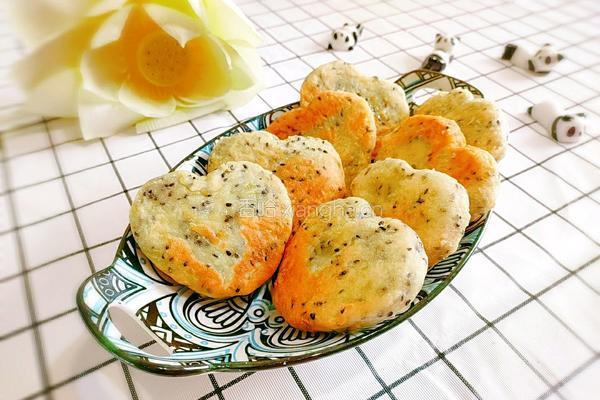 黑芝麻心形煎饼的做法图解15