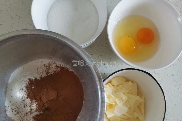 巧克力裂纹曲奇饼干的做法图解1