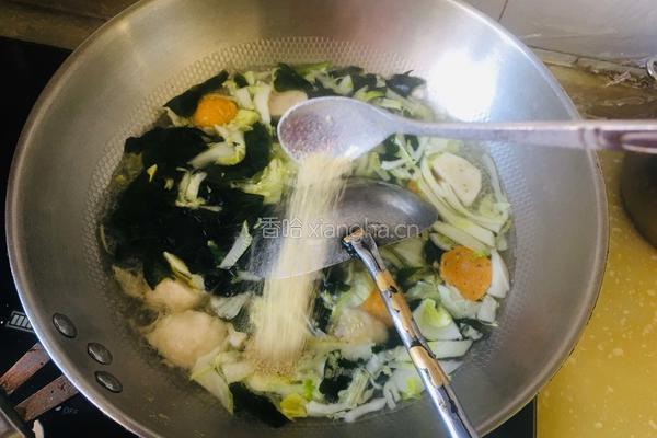 海菜鱼丸汤的做法图解4