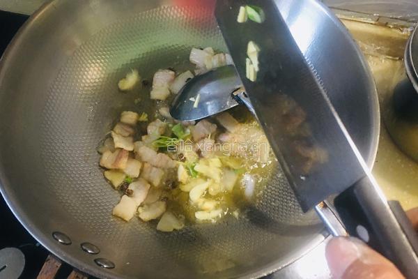 泡菜炒肉烩柳叶面的做法图解6