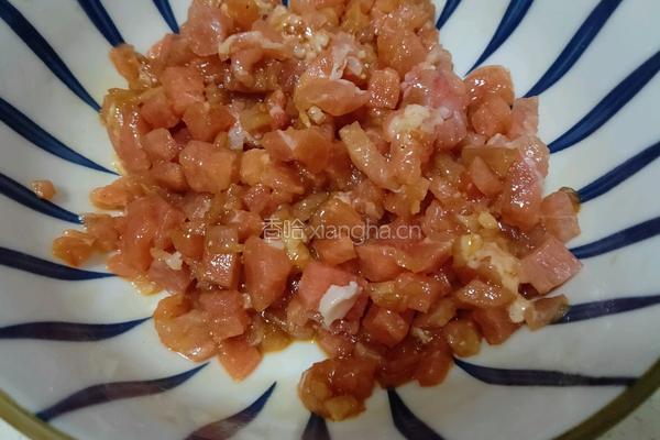 香菇蒸肉末的做法图解2