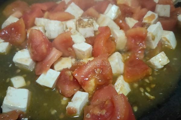番茄炒豆腐的做法图解4
