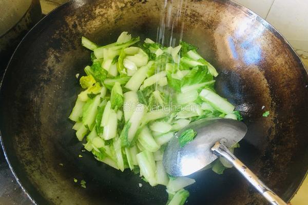 清炒小白菜的做法图解3