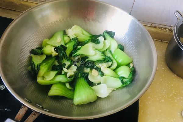 清炒油菜的做法图解3