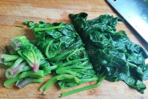 菠菜拌花生米的做法图解6