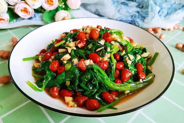菠菜拌花生米的做法图解18