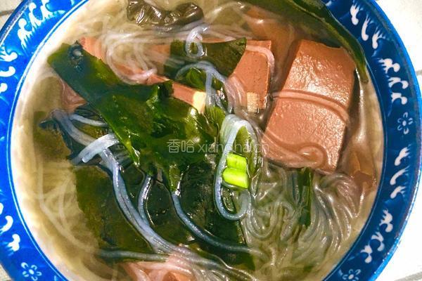 鸭血粉丝海菜汤的做法图解9