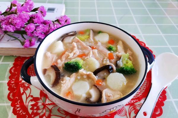山药鸡肉蔬菜粥的做法图解19
