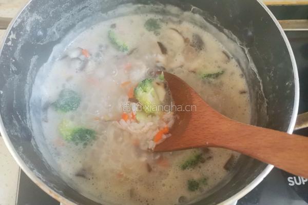 山药鸡肉蔬菜粥的做法图解13