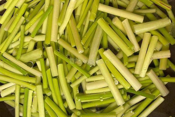 蒜苔炒肉丝的做法图解3