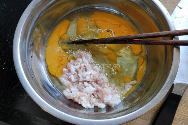 肉末蛋汤的做法图解2