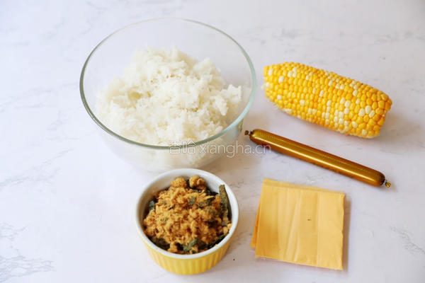 芝士烤饭团的做法图解1