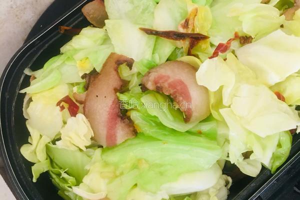 莲花菜炒腊猪脸的做法图解3