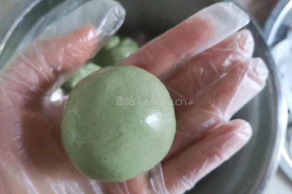 咸蛋黄肉松青团的做法图解11