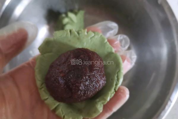 豆沙青团的做法图解5