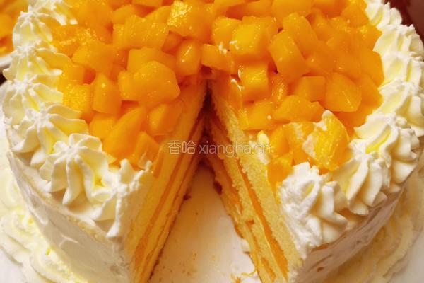 8寸芒果奶油蛋糕的做法图解24