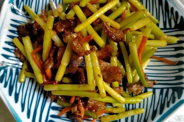 蒜苔炒肉丝的做法图解6