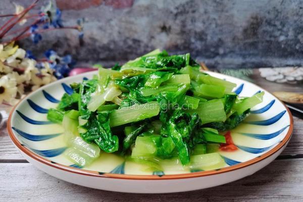 蒜香油麦菜的做法图解13