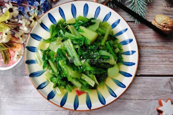 蒜香油麦菜的做法图解11