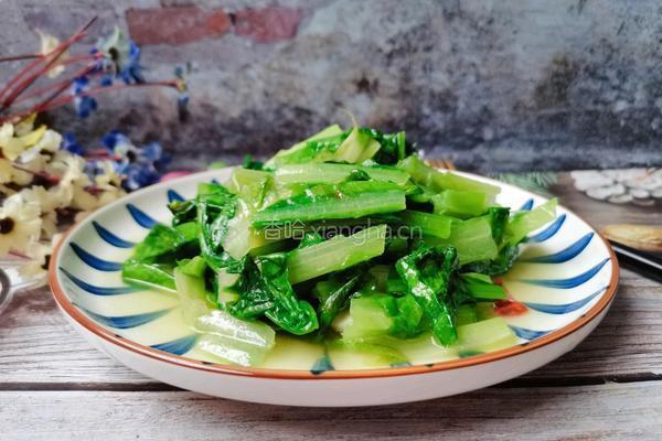蒜香油麦菜的做法图解12
