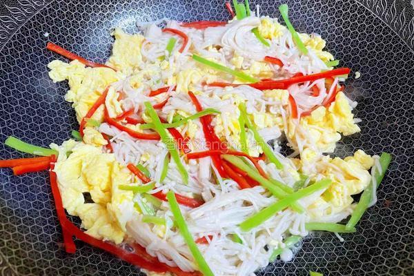 金针菇炒鸡蛋的做法图解12