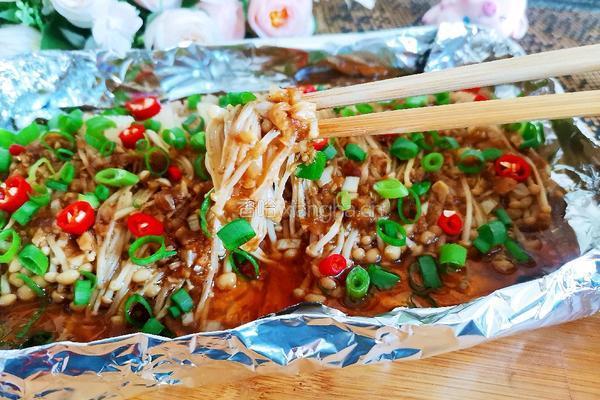 蒜蓉锡纸金针菇的做法图解15