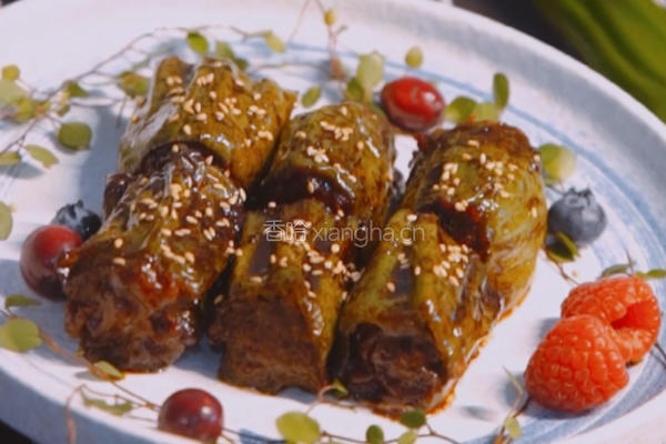 青椒酿牛肉的做法图解8