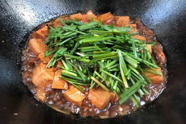 韭菜烧豆腐的做法图解11
