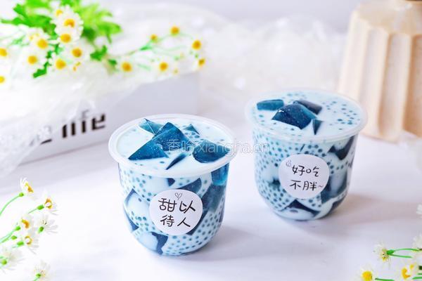 蝶豆花椰汁西米露的做法图解14
