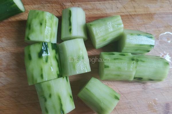 黄瓜酿肉的做法图解2