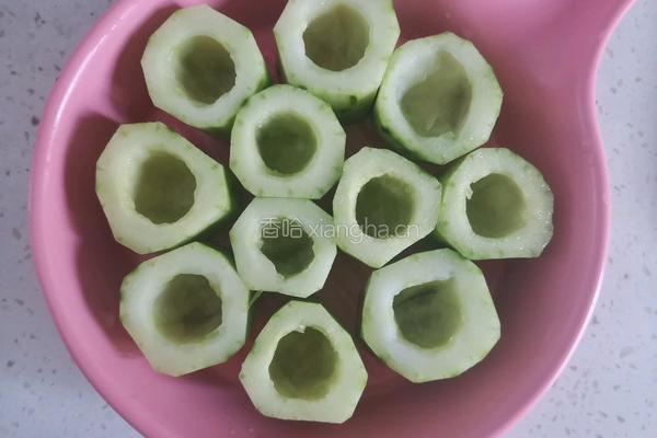 黄瓜酿肉的做法图解3