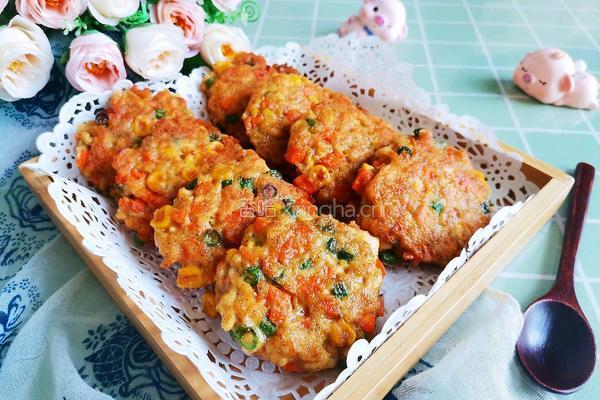 时蔬鸡肉饼（低卡减脂）的做法图解14