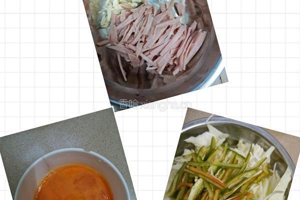 包菜炒粉面的做法图解2