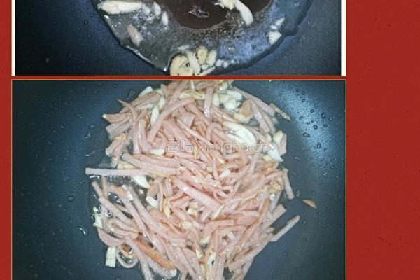 包菜炒粉面的做法图解3