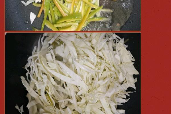 包菜炒粉面的做法图解4