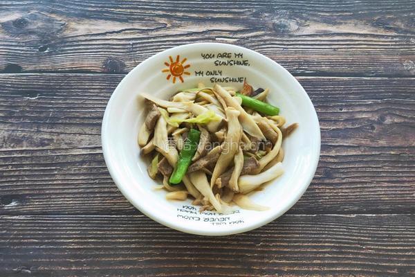 杏鲍菇炒肉的做法图解12