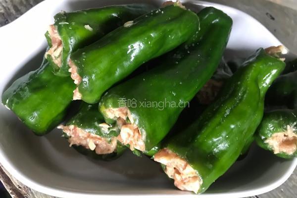 青椒酿肉的做法图解8