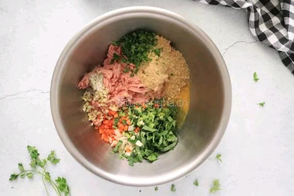 蔬菜肉丸的做法图解2