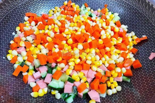 彩蔬火腿丁的做法图解12