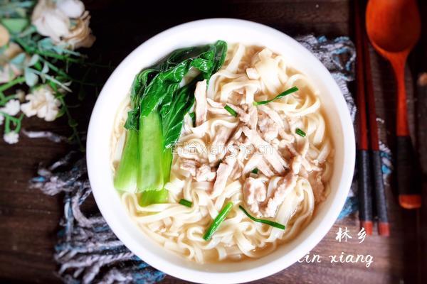 小白菜瘦肉面条的做法图解13