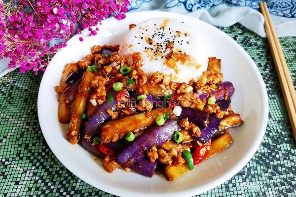 肉末茄子盖饭的做法图解12