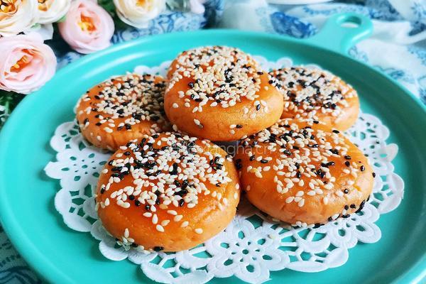 红薯芝麻饼的做法图解12