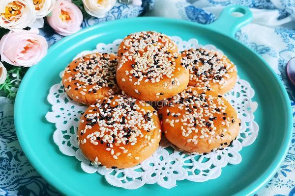 红薯芝麻饼的做法图解13