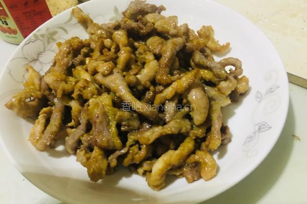过油肉炒蒜苔的做法图解4