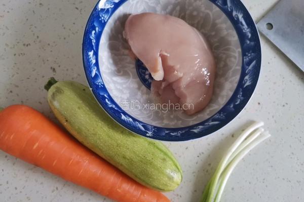 蔬菜鸡肉饼（低卡减脂）的做法图解1