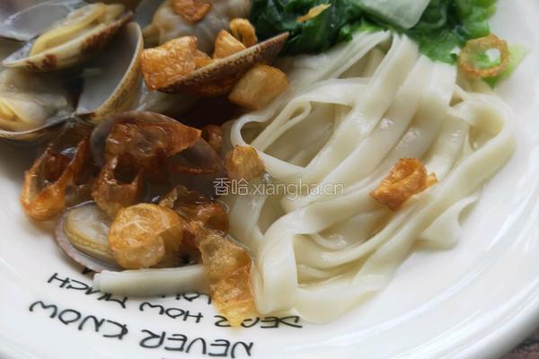 花蛤青菜面的做法图解8